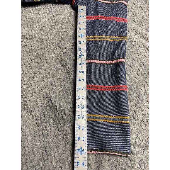Dolan Anthropologie Denim Coat Womens Size L Striped Multicolored Button Up Y2K - Picture 15 of 16